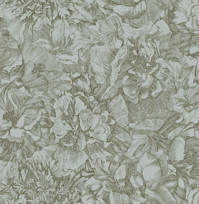 Auguste Sage Floral Wallpaper