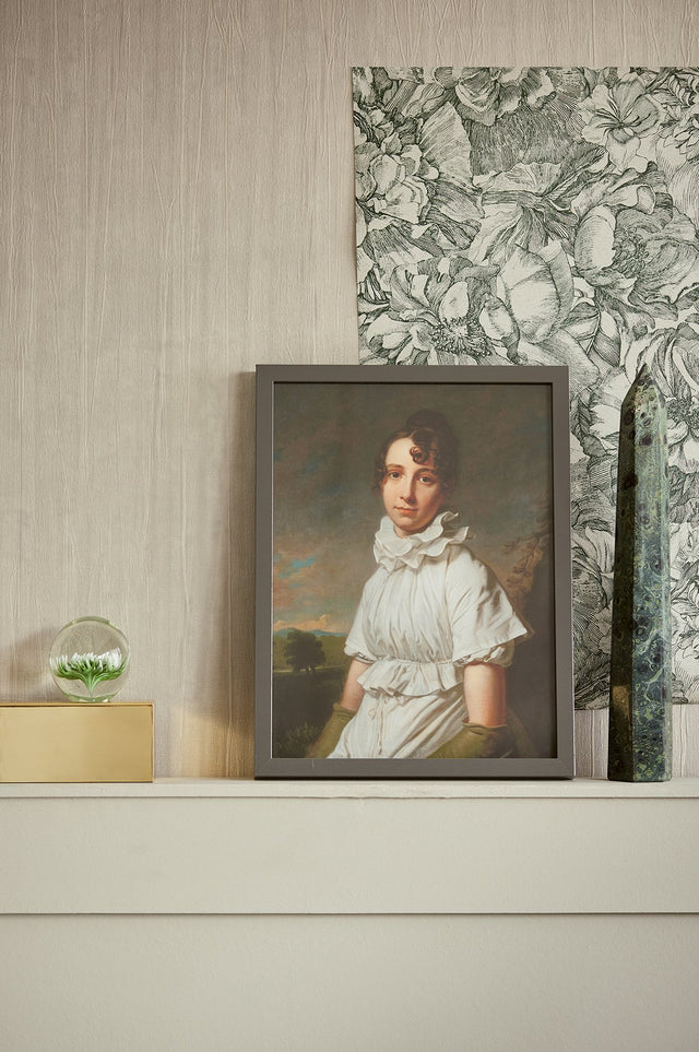 Auguste Green Floral Wallpaper
