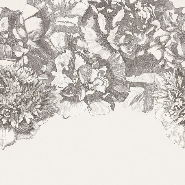 Flower Fall White Botanical Wall Mural with Modern Floral Pattern - Eijffinger EJ307404