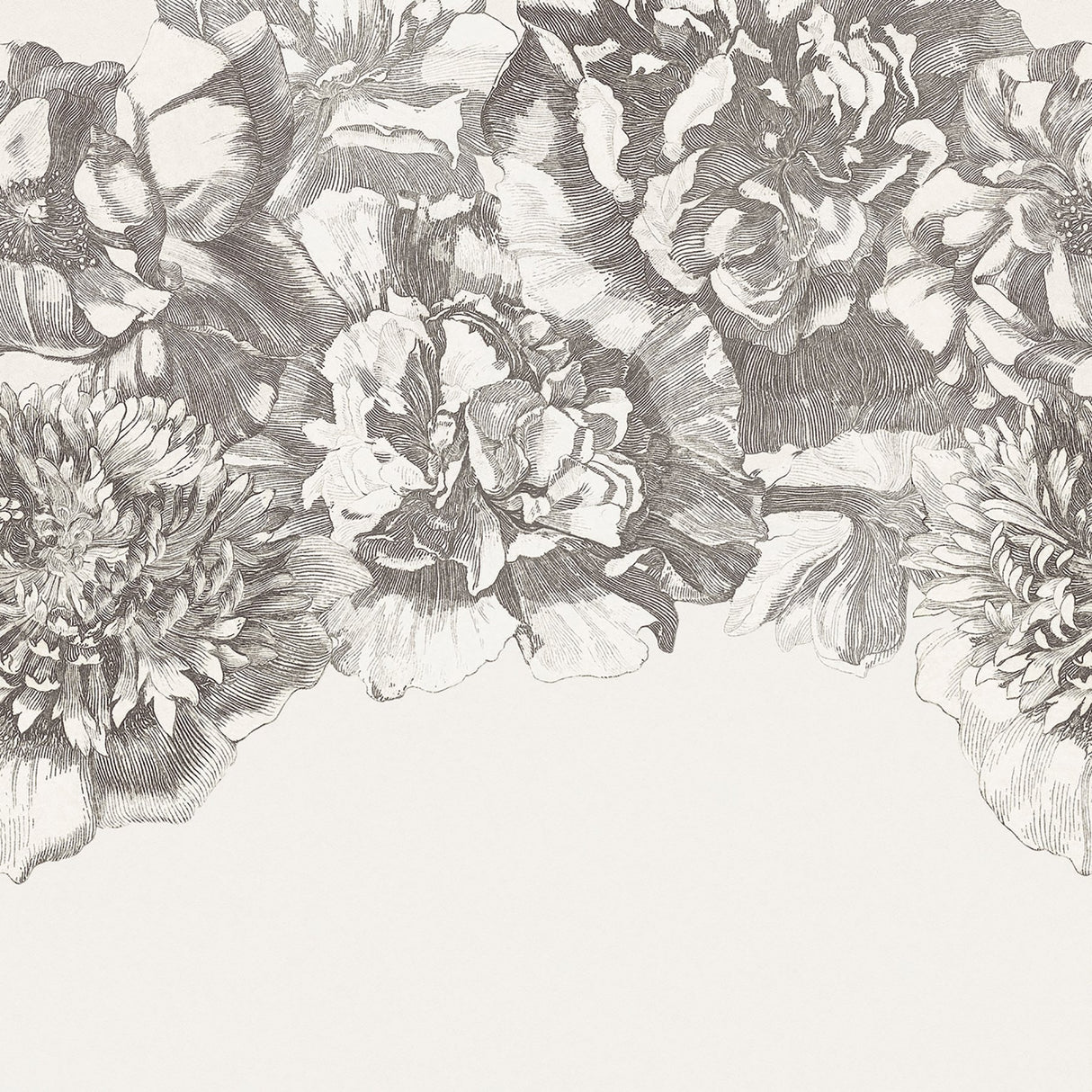 Flower Fall White Wall Mural