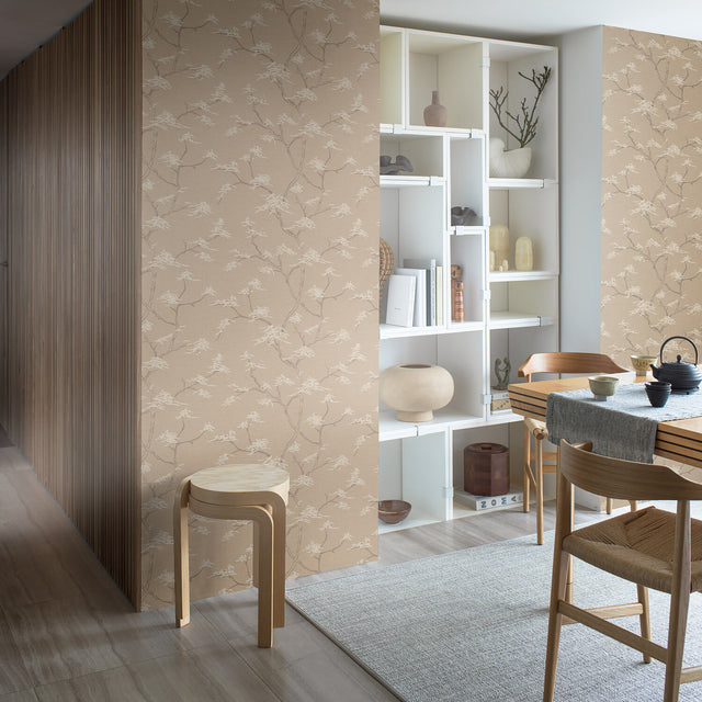 Temple Tree Stone by Boråstapeter Japanese Bonsai Tree Wallpaper – Schumacher 3104