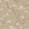 Temple Tree wallpaper in stone color by Boråstapeter for Schumacher, featuring a Japanese bonsai tree motif in a modern Scandinavian style.