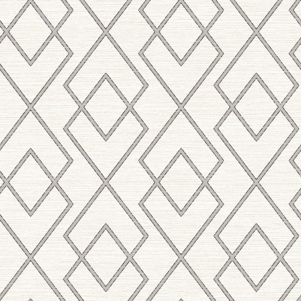 Blaze Cream Trellis Wallpaper with Distressed Geometric Pattern - Chesapeake 3115-12425