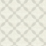 Justice Light Grey Quilt Wallpaper with Geometric Fabric Texture - Chesapeake 3115-12473