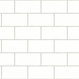 Freedom Off-White Subway Tile Wallpaper with Faux Tile Pattern, Farmhouse Style - Chesapeake 3115-12491