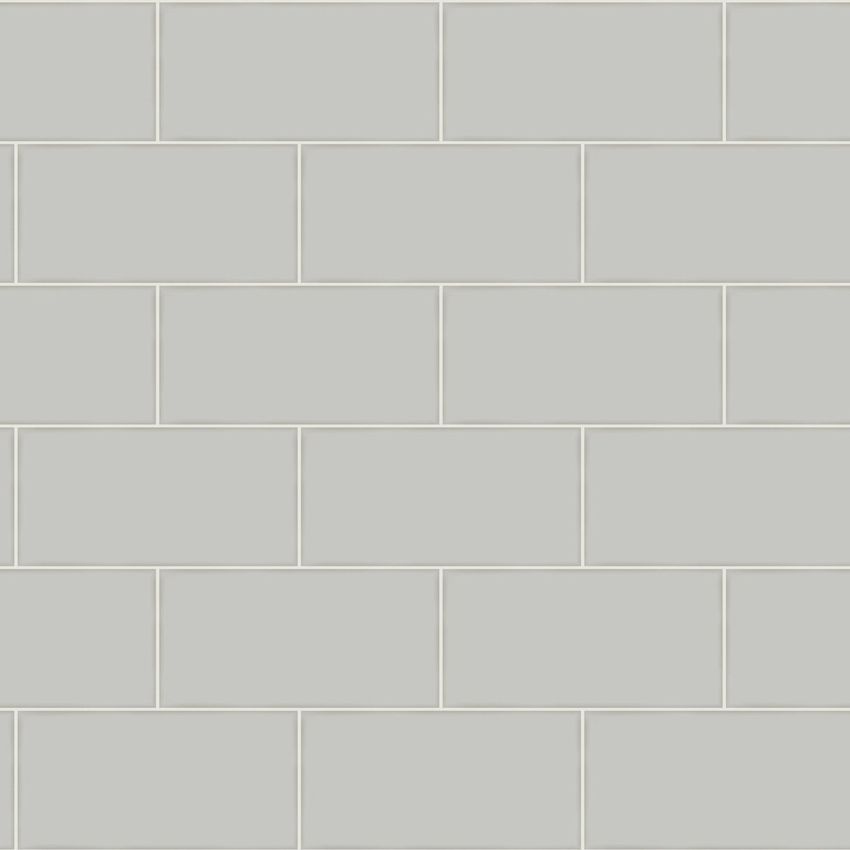 Freedom Grey Subway Tile Wallpaper with Raised Inks Farmhouse Tiles Pattern - Chesapeake 3115-12493