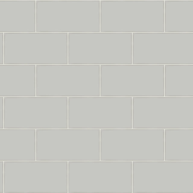 Freedom Grey Subway Tile Wallpaper with Raised Inks Farmhouse Tiles Pattern - Chesapeake 3115-12493