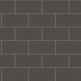 Freedom Black Subway Tile Wallpaper with Faux Tile Pattern - Chesapeake 3115-12494
