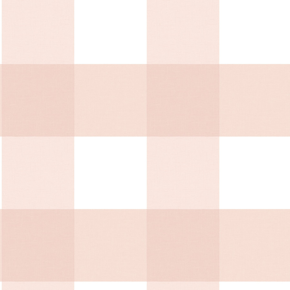 Amos Light Pink Gingham Wallpaper with Fabric Texture Pattern, Farmhouse Style - Chesapeake 3115-12534