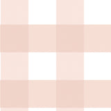 Amos Light Pink Gingham Wallpaper with Fabric Texture Pattern, Farmhouse Style - Chesapeake 3115-12534