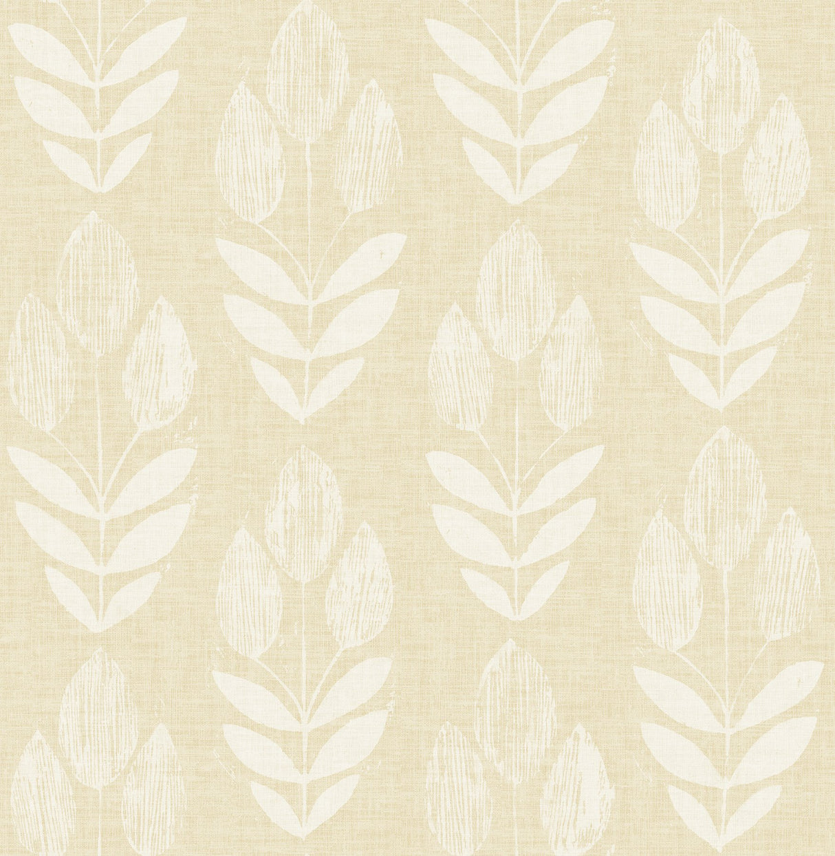 Garland Wheat Block Tulip Wallpaper with Scandinavian Folk Floral Pattern - Chesapeake 3115-24471