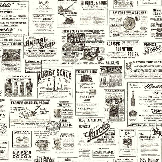 Adamstown Black Newspaper Wallpaper