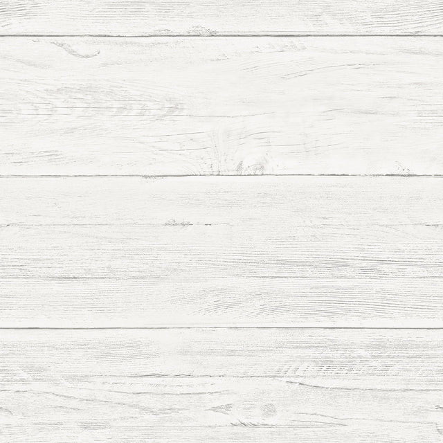Jared Off White Shiplap Peel & Stick Wallpaper with Farmhouse Wood Panel Look - Chesapeake 3115-NU2187