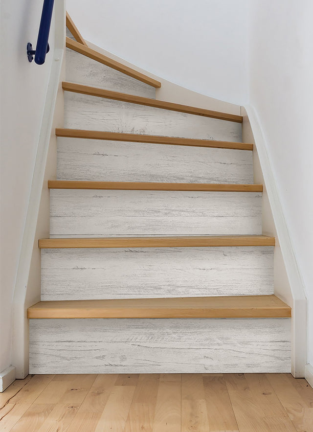 Jared Off White Shiplap Peel & Stick Wallpaper with Farmhouse Wood Panel Look - Chesapeake 3115-NU2187