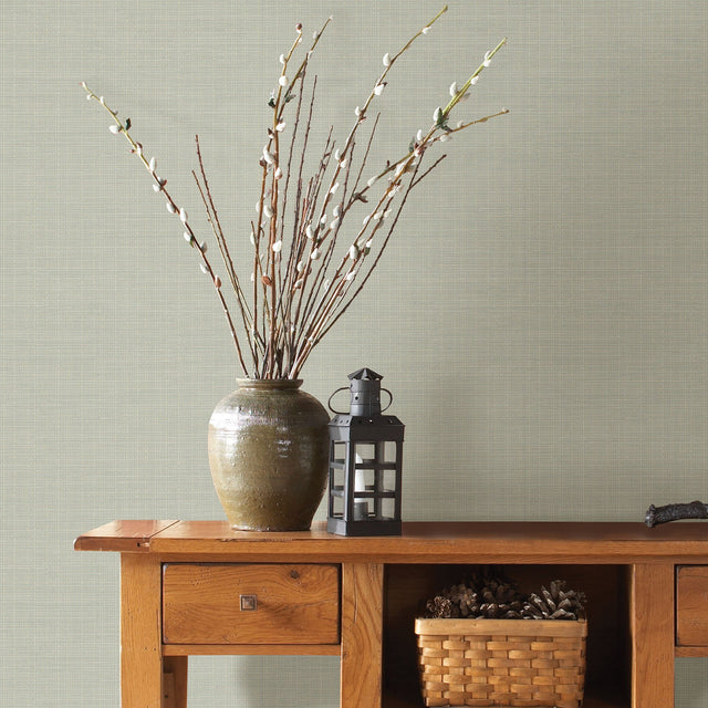 Kent Beige Grasscloth Wallpaper with Faux Grasscloth Texture - Chesapeake 3118-016914