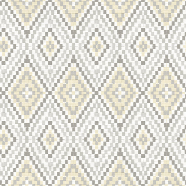 Ganado Beige Geometric Ikat Wallpaper with Country Geometrics Style - Chesapeake 3118-12711