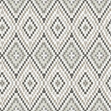 Ganado Dark Brown Geometric Ikat Wallpaper with Country Boho Style - Chesapeake 3118-12714