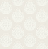 Totem Eggshell Pinecone Wallpaper with Botanical Pinecone Motif - Chesapeake 3118-25090