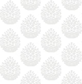 Totem Light Grey Pinecone Wallpaper with Country Botanical Pattern - Chesapeake 3118-25091