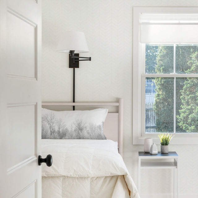 Bison Off White Herringbone Wallpaper
