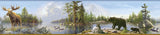 Moose Lake Multicolor Forest Wallpaper