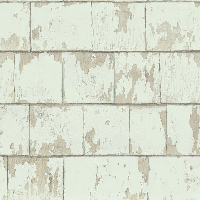 Clint Sage Weathered Wood Wallpaper with Farmhouse Wood Look - Chesapeake 3119-13042