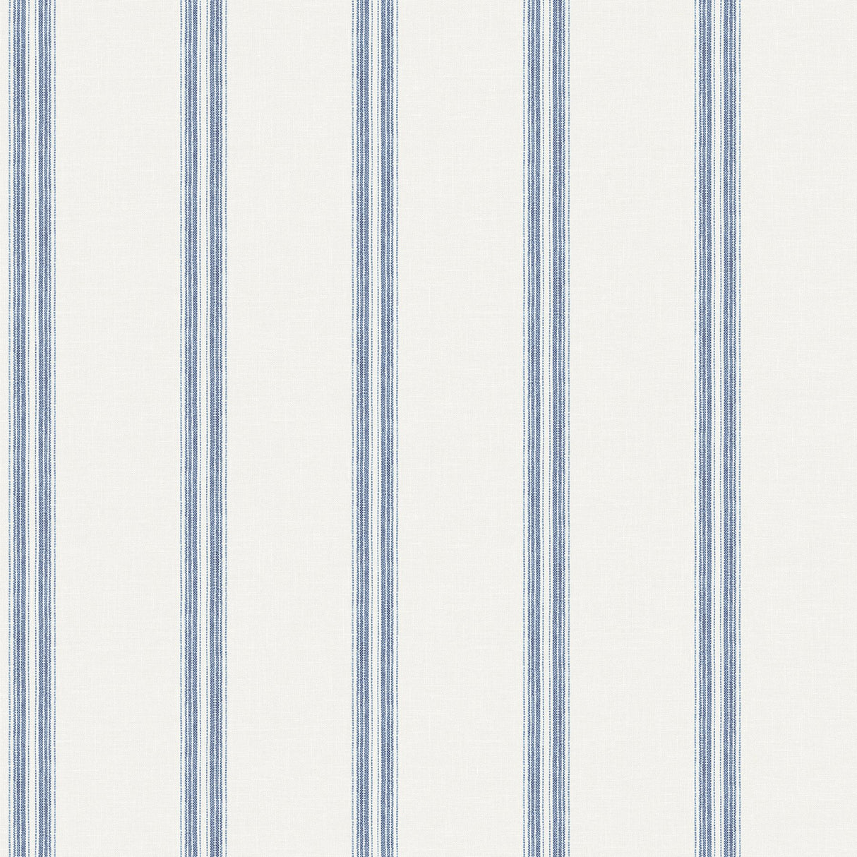 Johnny Navy Stripes Wallpaper with Linen-Inspired Vertical Stripe Pattern - Chesapeake 3119-13072