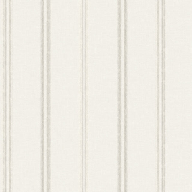 Johnny Grey Stripes Wallpaper with Linen-Inspired Stripe Pattern - Chesapeake 3119-13074
