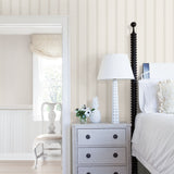 Johnny Grey Stripes Wallpaper with Linen-Inspired Stripe Pattern - Chesapeake 3119-13074