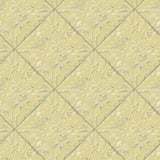 Brandi Yellow Metallic Faux Tile Wallpaper with Vintage Graphic Tile Motif - Chesapeake 3119-13093