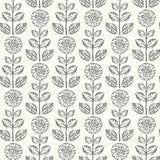 Dolly Black Floral Wallpaper with Scandinavian Botanical Flower Pattern - Chesapeake 3119-13511
