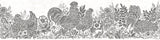 Parton Black Chicken Wallpaper Border with Country Farm Motif - Chesapeake 3119-13552B