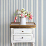Cooper Denim Stripe Wallpaper with Country Stripes Pattern - Chesapeake 3119-491016