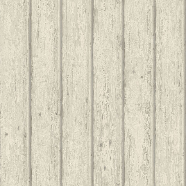 Jack Beige Weathered Clapboards Wallpaper with Farmhouse Wood Plank Motif - Chesapeake 3119-66107