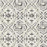Sonoma Black Beach Tile Wallpaper with Modern Abstract Tile Motif - Chesapeake 3120-12331