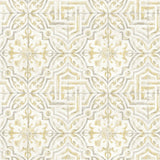 Sonoma Yellow Beach Tile Wallpaper with Abstract Tile Motif - Chesapeake 3120-12337