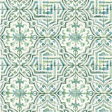 Sonoma Green Beach Tile Wallpaper with Eclectic Abstract Tile Motif - Chesapeake 3120-12338