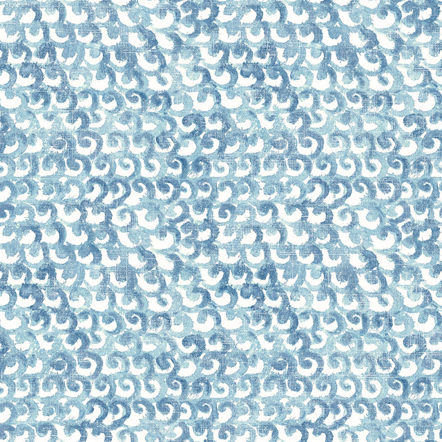 Saltwater Aqua Wave Wallpaper in Aqua with Textured Abstract Novelty Coastal Style - Chesapeake 3120-13633