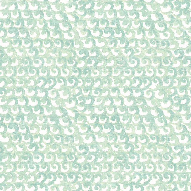 Saltwater Teal Wave Wallpaper with Abstract Eclectic Pattern - Chesapeake 3120-13635