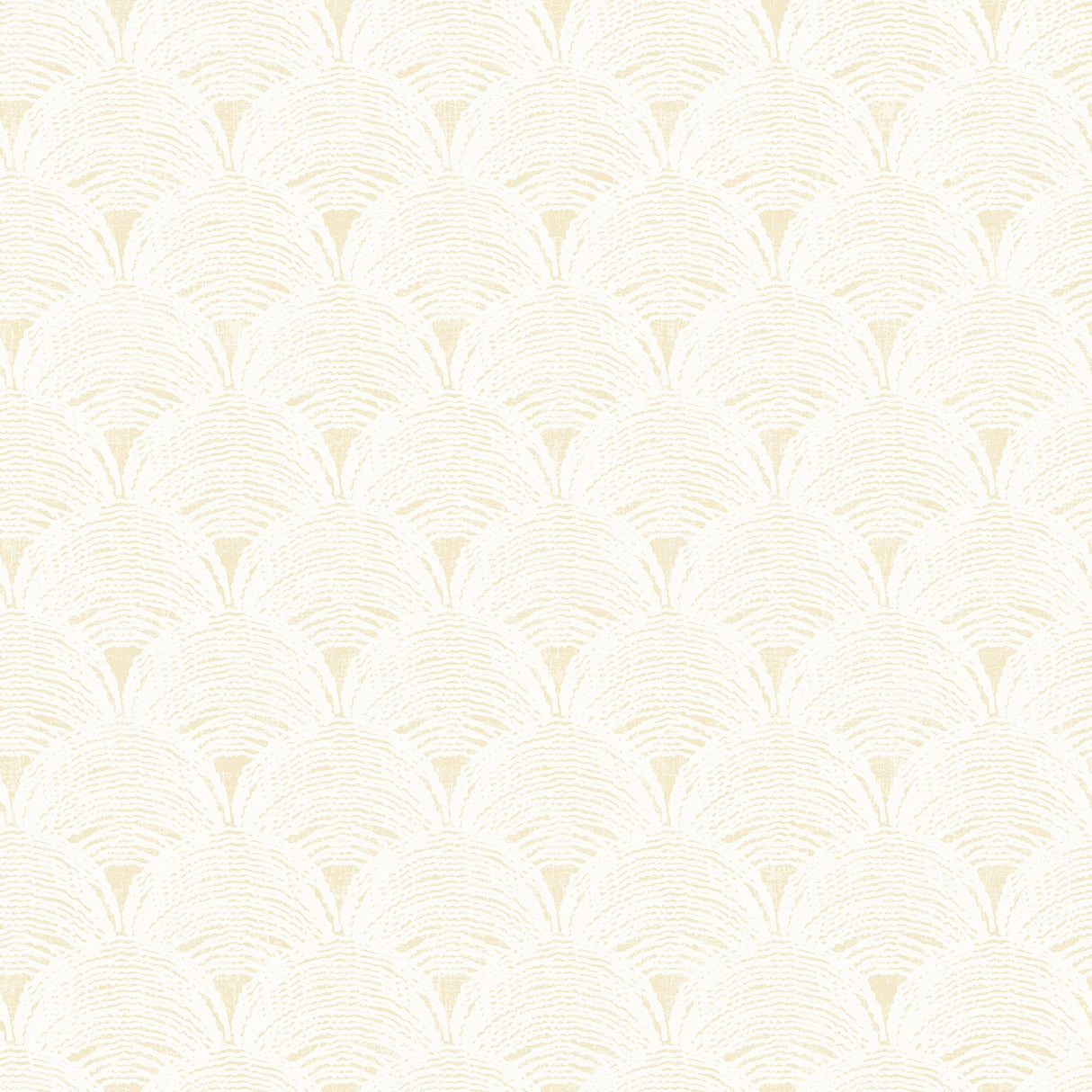 Santiago Yellow Scalloped Wallpaper with Textured Abstract Geometric Pattern - Chesapeake 3120-13653
