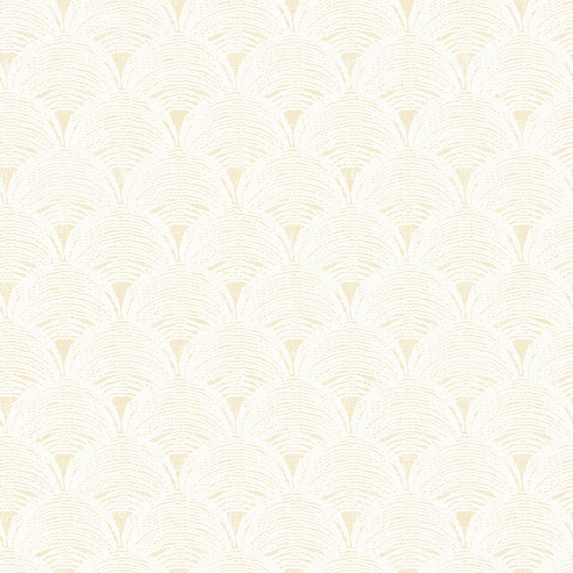 Santiago Yellow Scalloped Wallpaper with Textured Abstract Geometric Pattern - Chesapeake 3120-13653