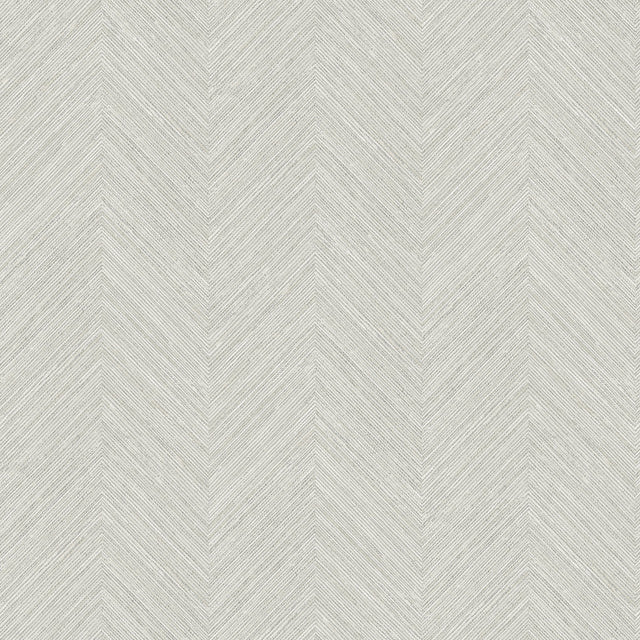 Caladesi Light Grey Faux Linen Wallpaper with Modern Geometric Weave - Chesapeake 3120-13676