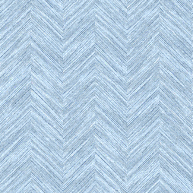 Caladesi Light Blue Faux Linen Wallpaper with Textured Diagonal Stitch Pattern - Chesapeake 3120-13677