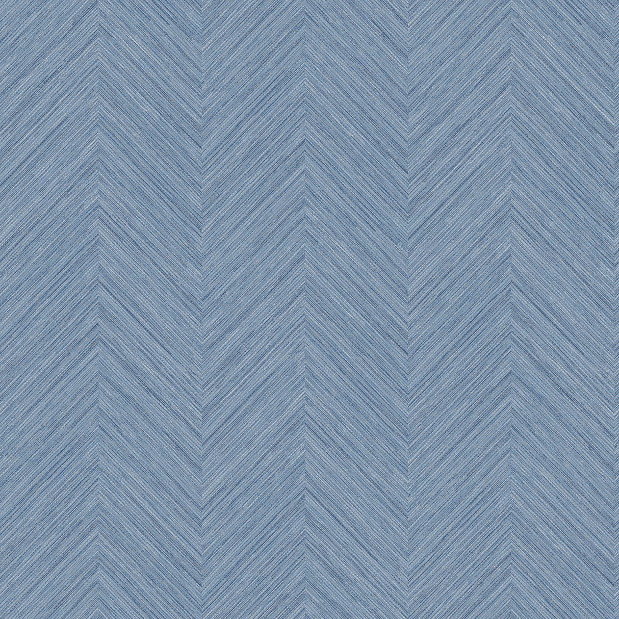 Caladesi Blue Faux Linen Wallpaper with Modern Geometric Chevron Texture - Chesapeake 3120-13678