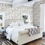 Chaparral Grey Fronds Wallpaper with Botanical Feature Wall Style - Chesapeake 3120-13713