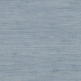 Waverly Blue Faux Grasscloth Wallpaper with Traditional Abstract Pattern - Chesapeake 3120-256020