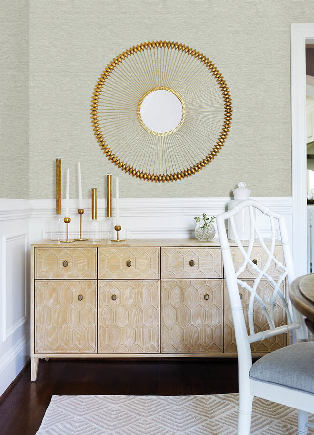 Gump Teal Faux Grasscloth Wallpaper with Raised Ink Texture - Chesapeake 3122-10222