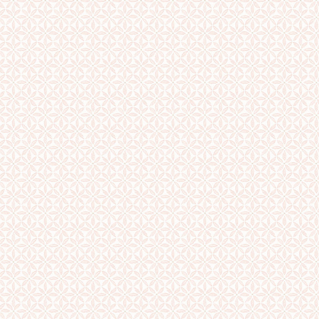 Jellia Pink Petal Geometric Wallpaper with Botanical Farmhouse Motif - Chesapeake 3122-10601