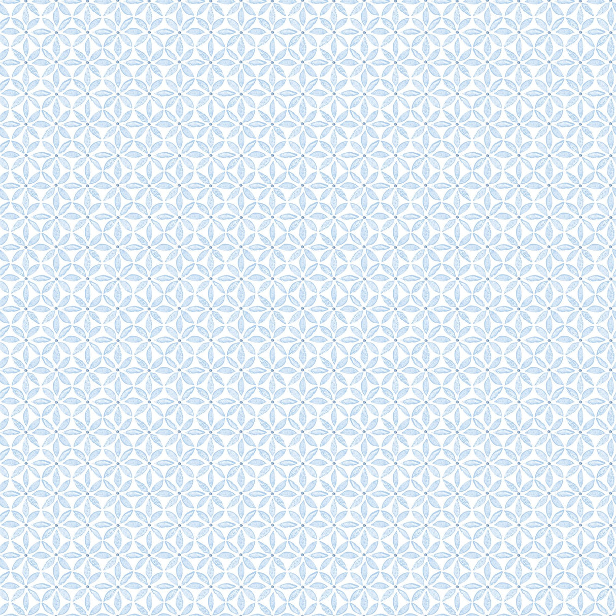 Jellia Blue Petal Geometric Wallpaper with Farmhouse Botanical Style - Chesapeake 3122-10602