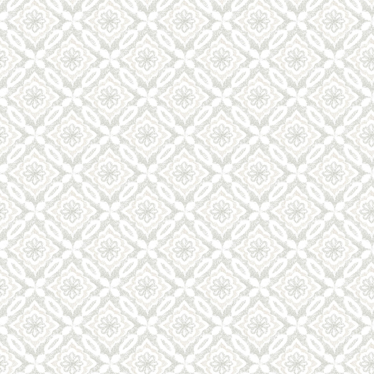 Hugson Grey Quilted Damask Wallpaper with Geometric Quilted Motif - Chesapeake 3122-10700